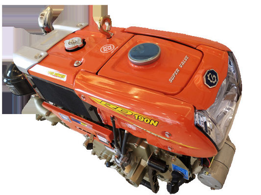 Red Single Cylinder 998cc 130KG Four Stroke Diesel Engine